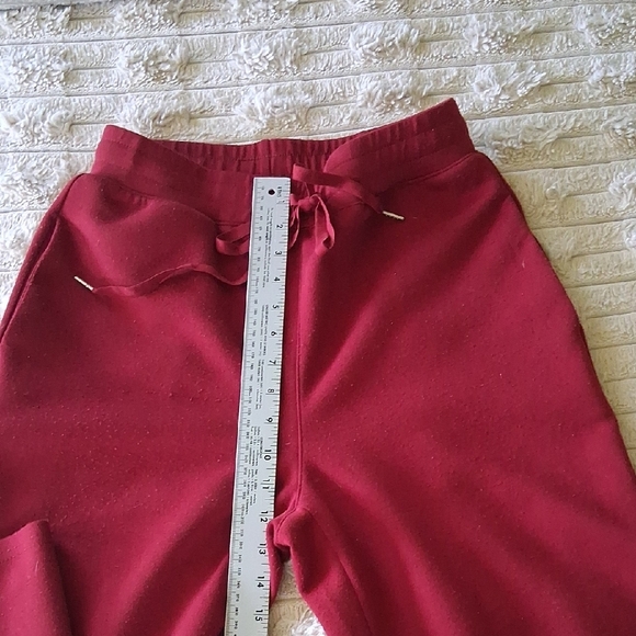 Red Joggers with Flared Legs and Drawstring Waist - Picture 4 of 6